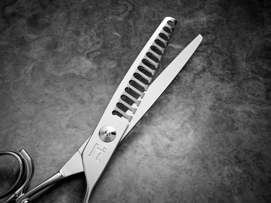 HH313T Hanashi Aru Swivel - 14 Teeth - Deep Texture Hair Shears - Screw-in Bumper