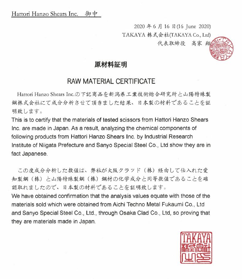 Metallurgical report