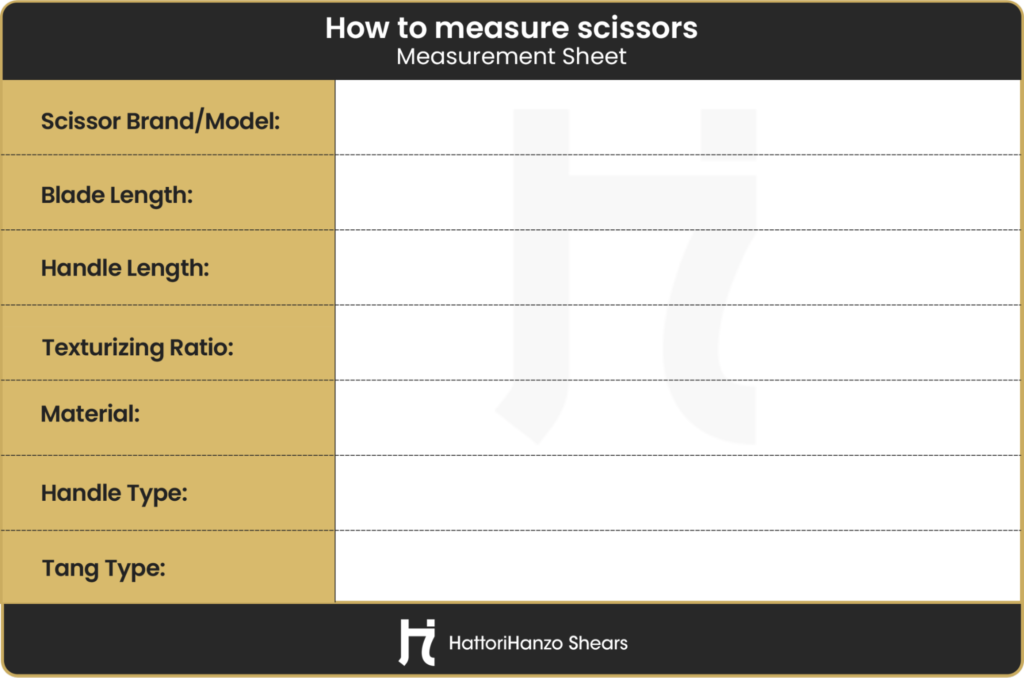 scissor measuring chart