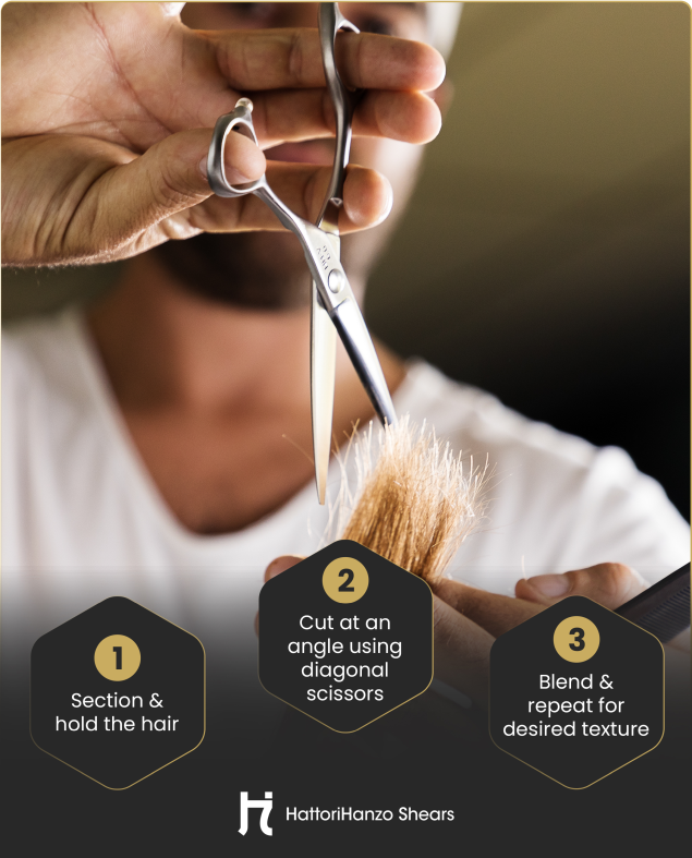 how to point cut hair in simple steps