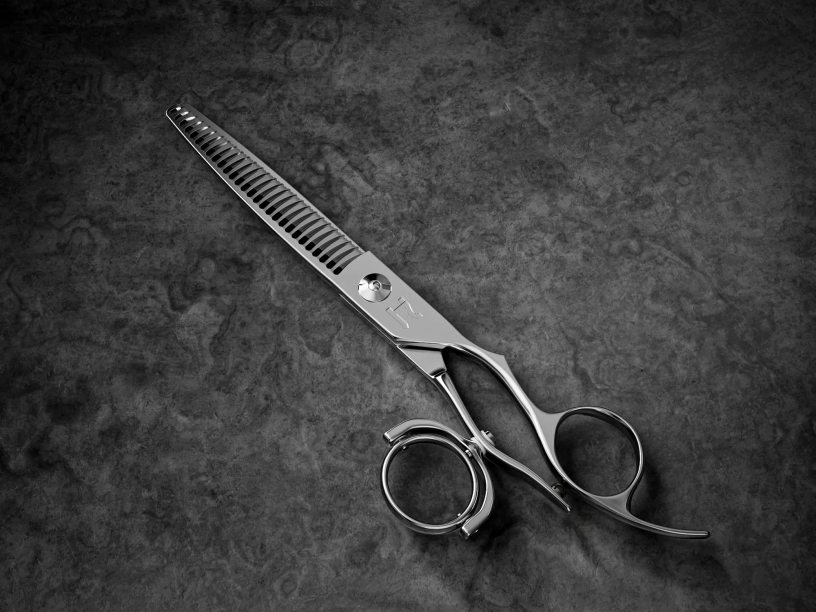 shears used to cut mens fade haircut