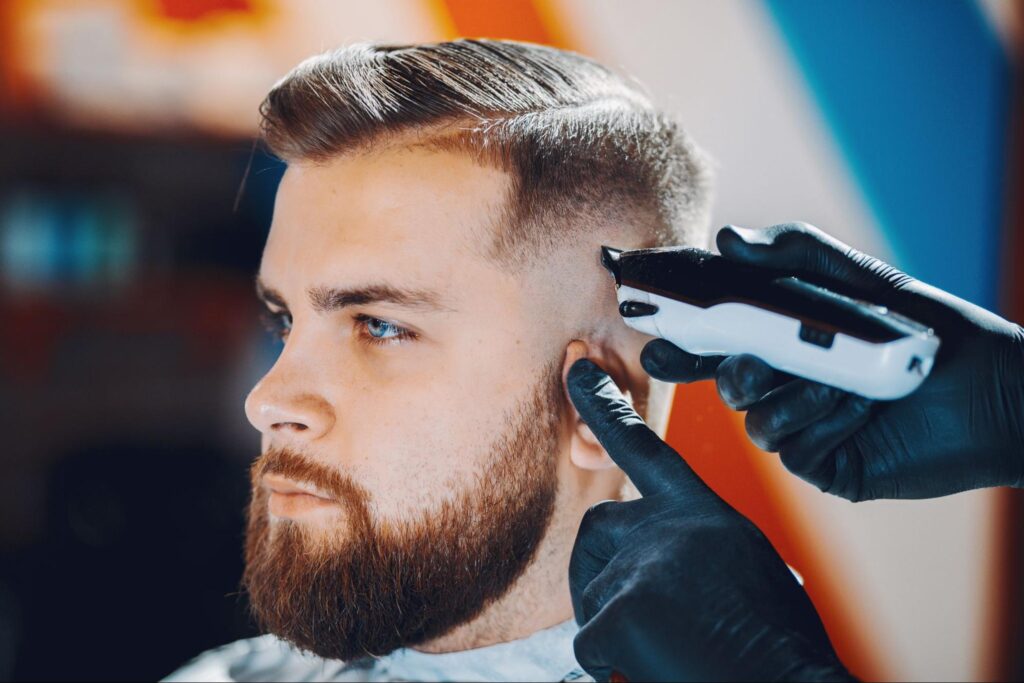 low taper fade haircut for men